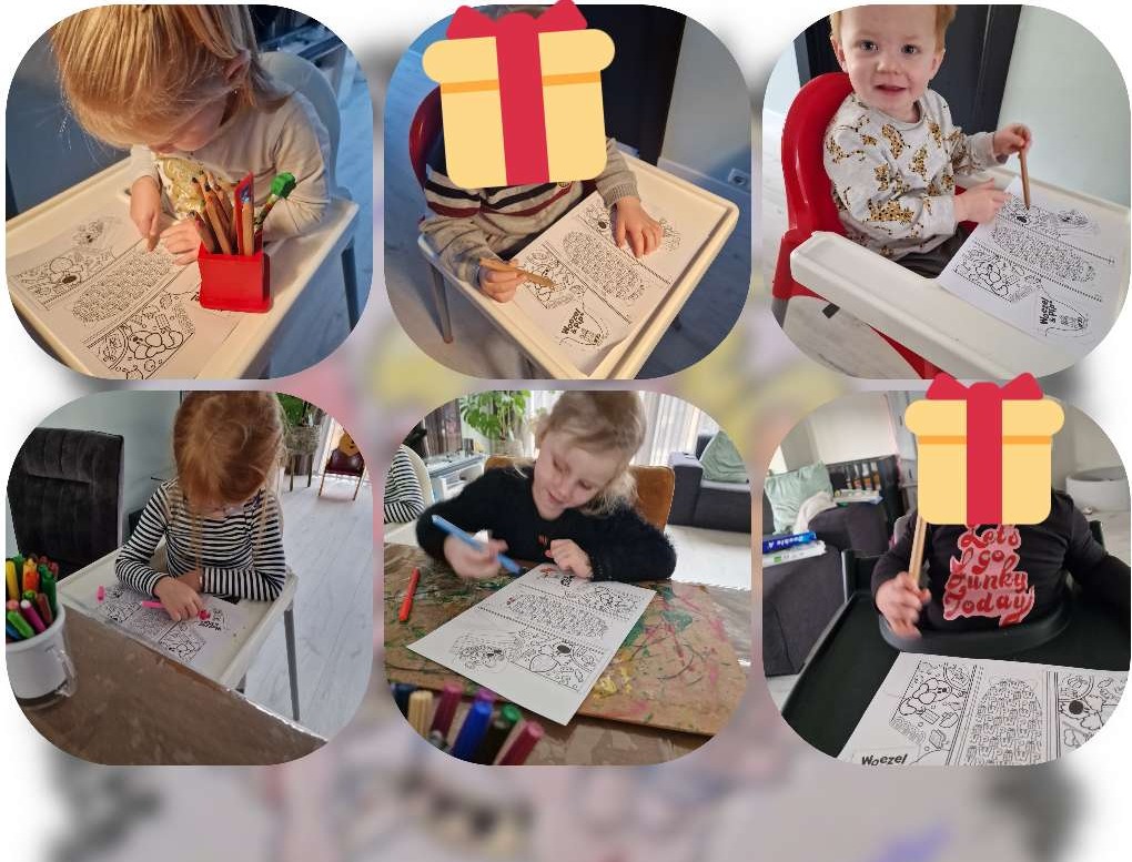 Schoentjes kleuren voor sinterklaas