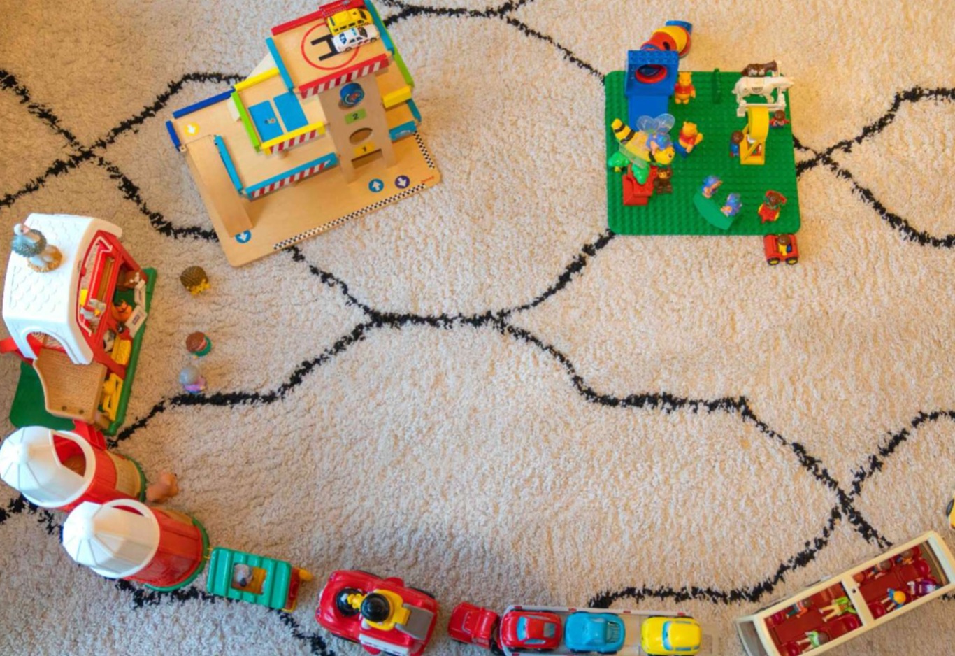 Heerlijk spelen op het vloerkleed