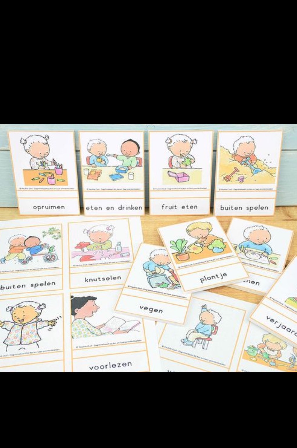Dag ritme kaarten voor de kleinsten