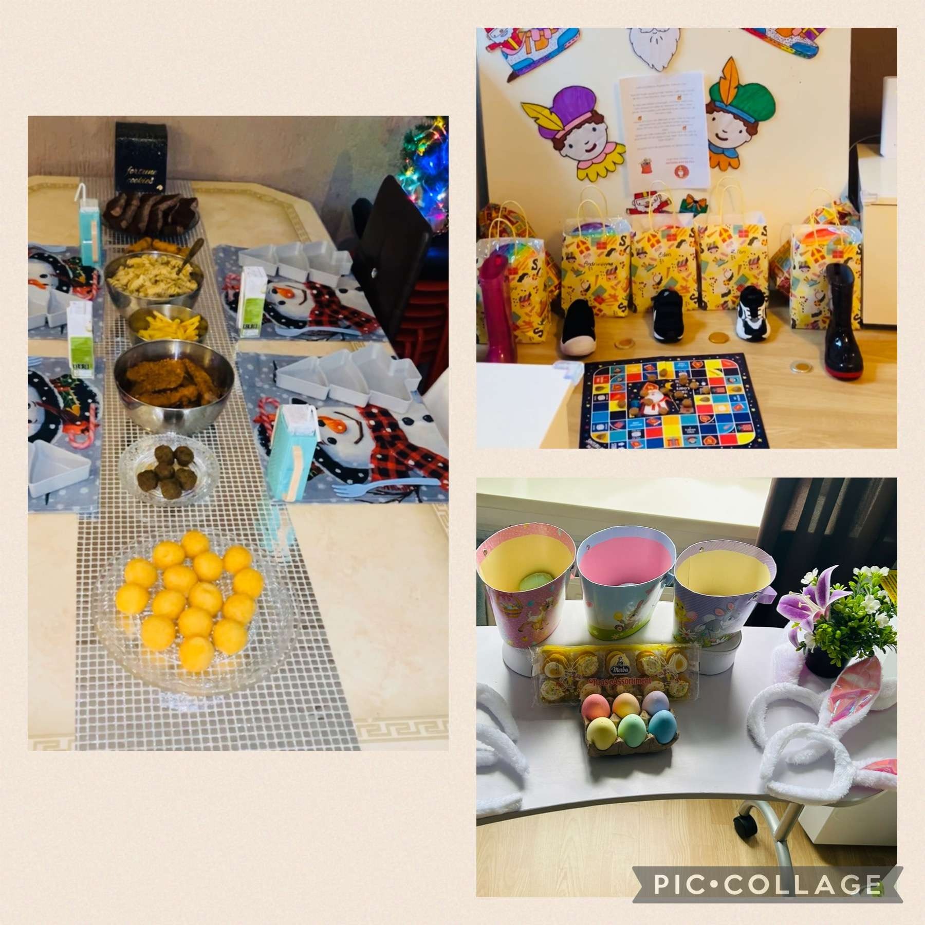 Kerstdiner, Sinterklaas en Pasen