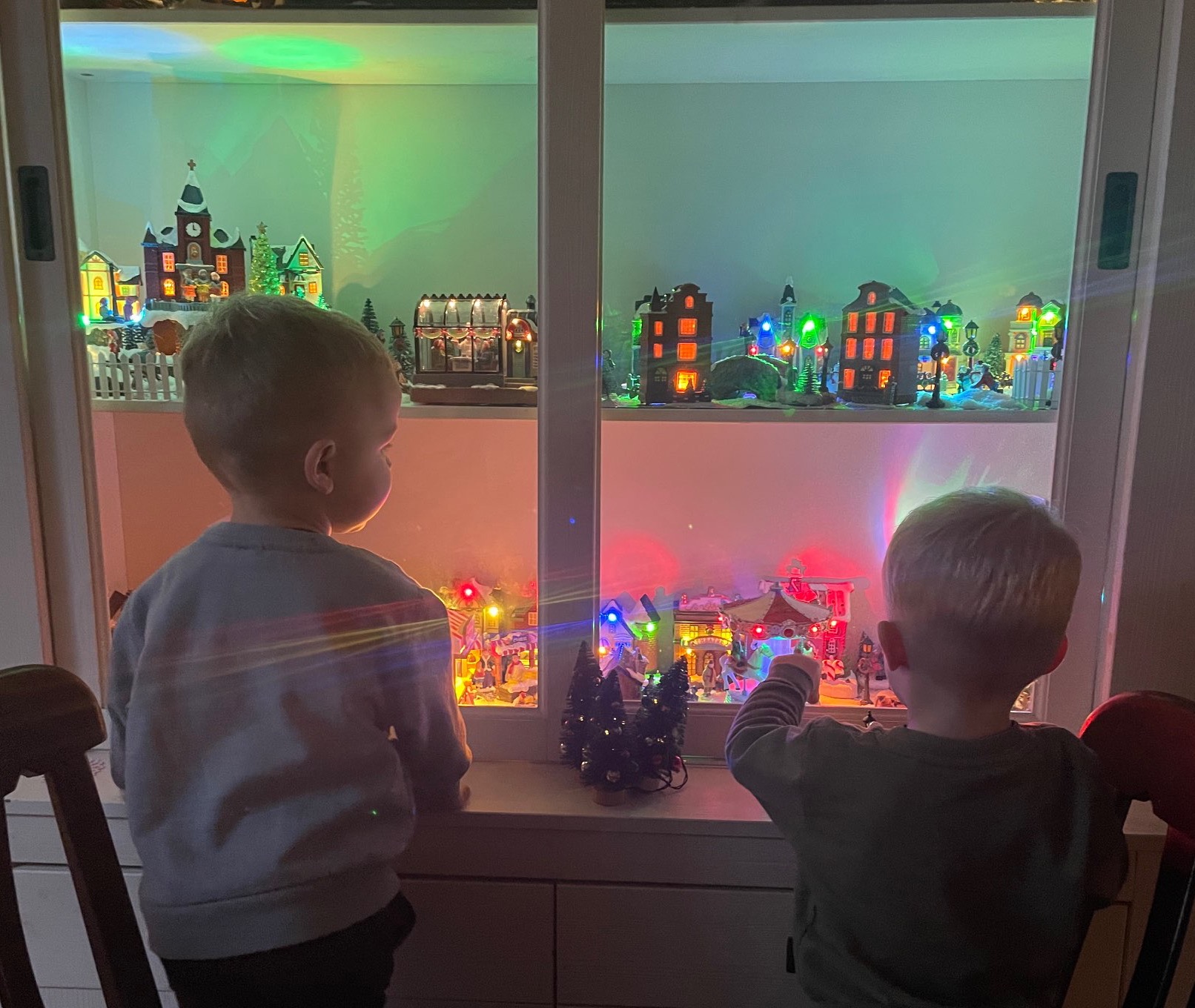 Huis in kerstsfeer
