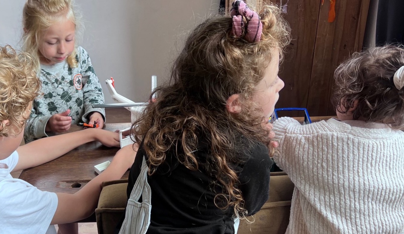 Peuters en kleuters spelen samen