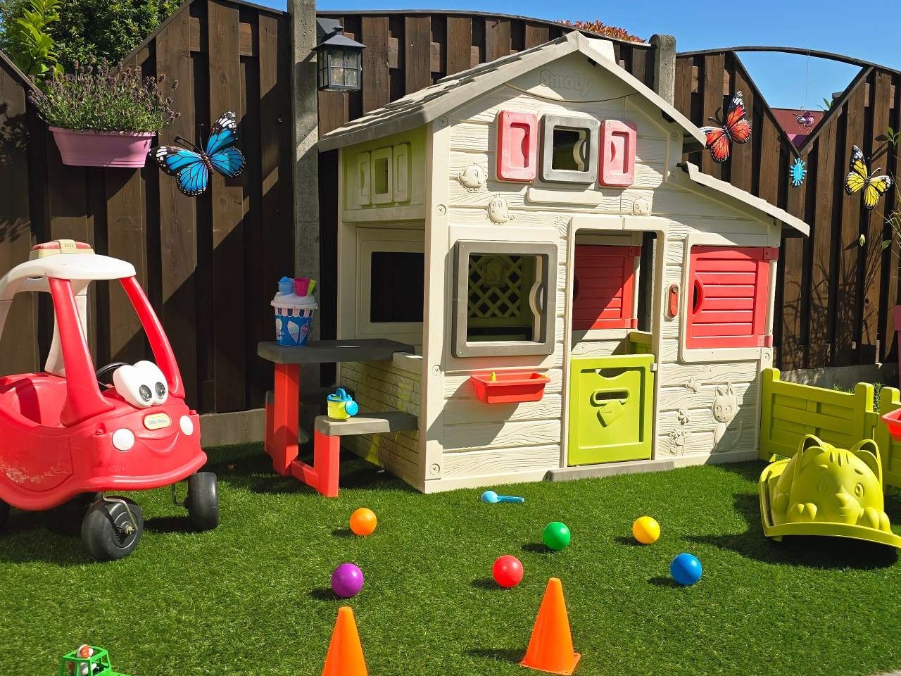 speelhoek in de tuin 